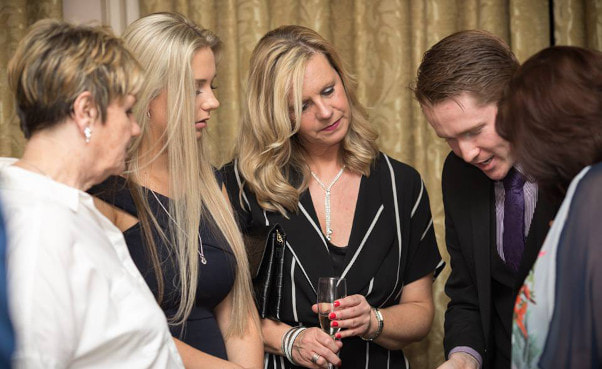 jared the magician performing at a wedding in berkshire